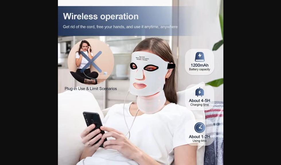 LED Red Light Therapy Face Mask